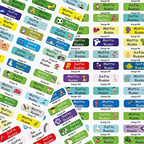 JINTORA® Iron-on Label 10-180 Pieces - 50x15mm - Name Badges for Clothes Brown - for Children, School and Kindergarten - T-Shirts Dress