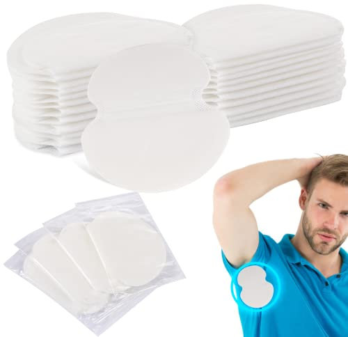 SEPGLITTER 70 Pcs Armpit Sweat Pads Underarm Sweat Pads for Women and Men Pure Cotton Underarm Pads Sweat Absorption Comfortable Unflavored Non Visible