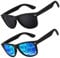 LINVO Sonnenbrille Herren Damen Polarisiert Retro Stil Rechteckig Vintage Klassisch Unisex UV400 Cat 3 CE