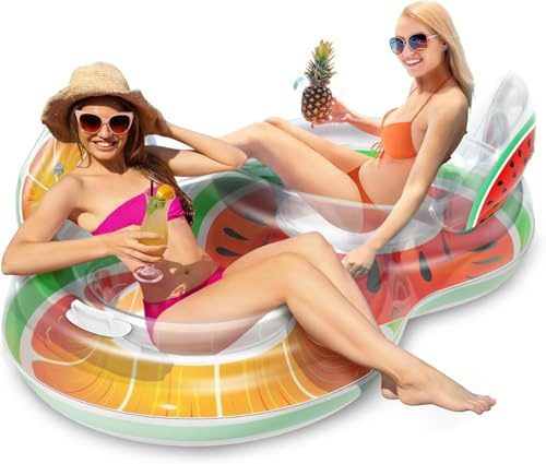 Gontence Inflatable Pool - 2-Person Lilo Pool Inflatables - Portable Pool Inflatables - Inflatable Pool Floats For Kids Adults - Pool Lounger - Water Hammock Pool Float Pool Hammock