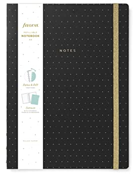 Filofax Moonlight - Taccuino ricaricabile, formato A4, colore: Nero