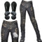 SHUOJIA Damen Motorradjeans mit Camouflage-Denim-Hose mit atmungsaktivem Mesh und abnehmbaren Hüft- und Knieprotektoren Sommer (Green,M)