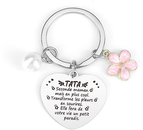 ZKIUOA Cadeau Tata Cadeau Pour Tata Porte Clef Original Cadeau Famille Porte Clef Femme Tata Cadeau Anniversaire Tata Cadeaux De NoëL Tata Anniversaire Cadeau De Fête Des Mères Tata Idee