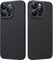 memumi Ultra-thin Aramid Fiber Case for iPhone 15 Pro Max 6.7, [Support Wireless Charging] Sturdy Durable Aramid Fiber Thin Case, With 3D Grip Touch, Military Grade Drop Protection Black