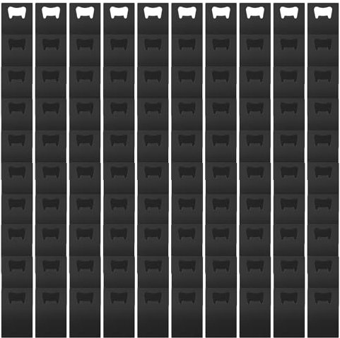 100 Pack Credit Card Bottle Opener Metal Card Beer Bottle Openers Poker Playing Card Bottle Openers Wallet Size DIY Bottle Opener for Party Favor Wedding Favor Groomsmen Bridesmaid Gift (Black)
