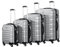 Zelsius Koffer Set 4 Stück, Grau | ABS mit Zahlenschloss, 4 Rollen und Innen Trennwand | Handgepäckkoffer, Hartschalenkoffer 4 teilig, Trolley, Groß, Luggage