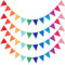 4 Stück Bunte Wimpelkette,Wimpelkette Stoff, Bunt Banner, Wimpelkette Outdoor, Mehrfarbig Wimpel für Girlande Klassenzimmer Deko,Einschulung Party Hochzeit Festival (Farbe 1)