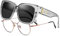 KANASTAL Übergröße Überzieh Sonnenbrille Herren und Damen Polarisiert Überbrille Sonnenbrille für Brillenträger UV400 Sonnenschutz, Grau Transparent Rahmen Schwarz Gläser