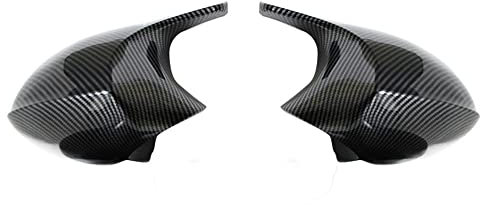 Rückspiegel Spiegelkappen Für BM&W 1er 3er E81 E82 E87 E88 E90 E91 E92 E93 2005-2009 Auto Seitenspiegelabdeckung Rückspiegelkappen Schwarze (Color : Kohlefaser)