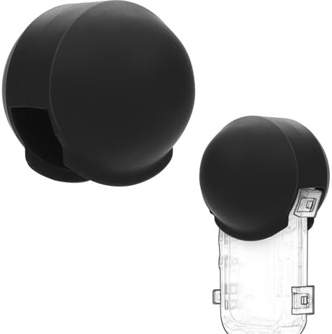 Silikon-Objektivdeckel für Insta 360 x3, Unsichtbares Tauchgehäuse Schützender Objektivschutz Flexibles Objektivschutz-Abdeckungszubehör (Schwarz)