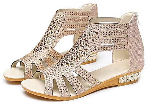 Scarpe Primaverili Donna Slingback Argento Donna Infradito Donna Tacchi Donna Ciabatte Sposa con Tacco Infradito Donna estive 45 Sandali con Tacco Donna Rosa Cipria Sandali Donna