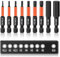 9 Punte per Cacciavite Esagonale Magnetiche, 50mm Testa Esagonale Inserti Avvitatore 1/4 S2 Acciaio Avvitamento Inserti Esagonali H1,5-H10 Punte Avvitatore Brugola per Trapani Elettrici Aria