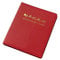 Dajidafu Lederalbum Münzen Briefmarken Sammelbuch Fotoschutz Notiz Aufbewahrung Bücher Cover Papiergeld für 9 Löcher 35 Blatt, Rot
