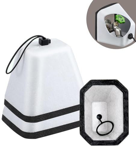 Lot de 2 housses de robinet d'extérieur imperméables en mousse pour robinet de jardin extérieur - Protection thermique pour robinet d'extérieur - Protège votre robinet contre le gel