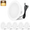 YindaLux LED Einbaustrahler 12V 3000K Warmweiß IP44 LED Spot Dimmbar 3W Einbauspots 55-58mm lochmass Einbauleuchten für Wohnwagen Küche Kleiderschrank Aluminium Weiß 6er Set