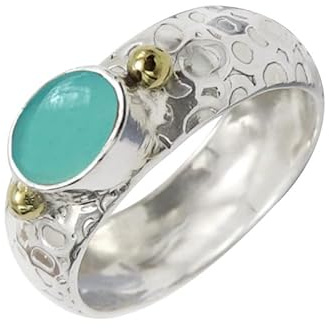 SILVERTROVE Edelstein-Bandring, Sterlingsilber, ring für Männer und Frauen, Bandring in allen Größen, Schmuck CRG1070AA