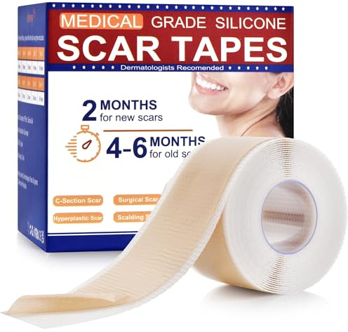 Ruban de cicatrice en silicone de qualité médicale pour cicatrices chirurgicales Hyperplasiques Tummy Tuck Keloid 4,1 x 152,4 cm