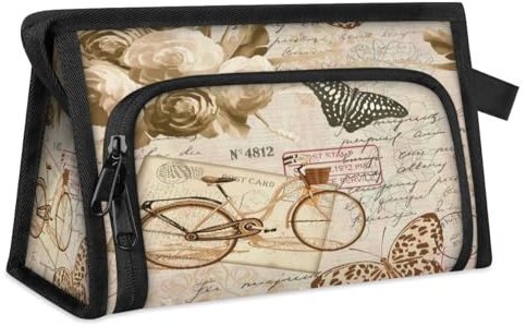 Trousse de toilette de voyage vintage pour femmes, hommes, filles, garçons, trousse de maquillage multifonction vintage, trousse de toilette, trousse de toilette, trousse de douche, organisateur de