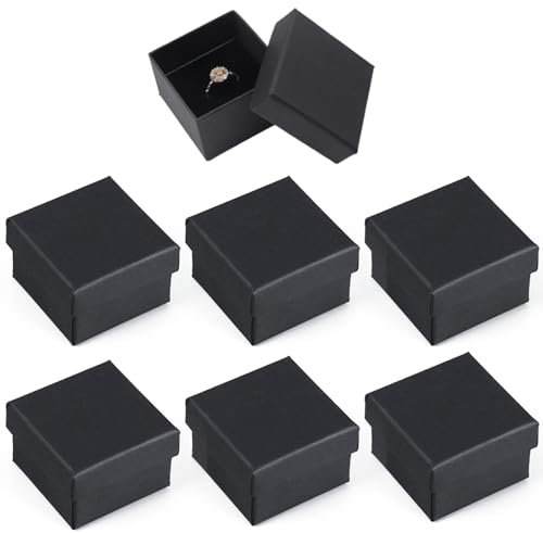 SOGHO 6 Pack Ringschachtel,schmuckverpackungen,Geschenkbox Ringbox,Schmuck Geschenkbox,Ring Box,Schmuckschatulle,Verlobungsring Box,Kleine Für Halskette, Ohrringe, Ring, Schmuckaufbewahrung