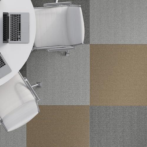 FLOORDIREKT - Teppichfliesen | 1 Stück - 50cmx50cm | - Fliesen Teppiche- robuster Teppichboden - Bodenfliesen mit antirutsch Vinyl Rücken (BERN Anthrazit)