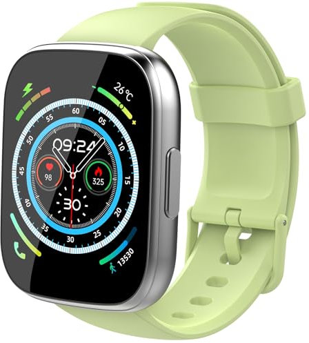 Puqo Smartwatch Herren Damen, 1,95 HD Fitnessuhr Damen mit Telefonfunktion, Grün