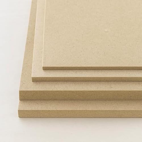 Signalétique.biz France - Panneau bois mdf 40x40 cm (400x400 mm) - Épaisseur 6 mm - Planche de bois, plaque pour bricolage, déco, maquette, DIY