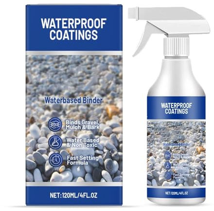Resin Gravel Glue, Water-Based Stone & Pebble Binder, Gravel Binder Binder for Gravel Stones and Mulch on Pots, Gardens, Paths & Landscaping, Borders, Patios & Garden Paths & Pet Friendly (1)