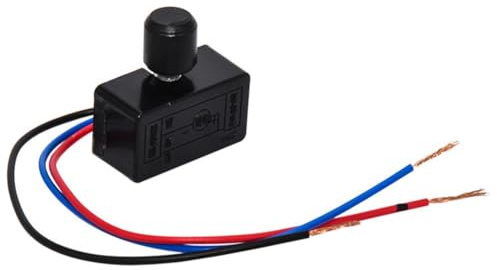 Zilimontt 12V DC Elektronischer Drehzahlregler für Motor, Ventilator, Wasser, Heizplatte, stufenloser Regler mit Drehknopf, 25%-100% verstellbar, wasserdicht &