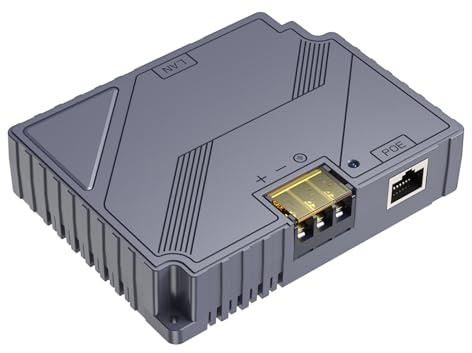 Hyuduo Injecteur PoE GigE 2 en 1 150 W, Adaptateur élévateur Haute Puissance ABS pour Kit Internet par Satellite Rectangulaire Gen 3