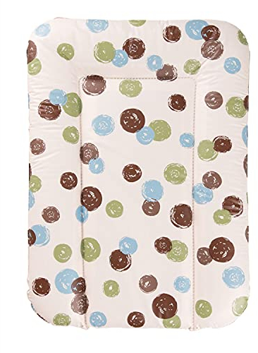 Geuther 5832 Wickelmulde Lilly Passung: 52 x 75 cm Wickelunterlage geeignet für Wickelregal Clarissa & andere Wickeltische mit erhöhtem Rand und Kopfschutz einfach abwaschbar Punkte