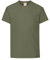 Fruit of the Loom Unisex Kids Original Crew Neck Short Sleeve T-Shirt, Green (Bottle Green), 7-8 Years (Manufacturer Size: 128)