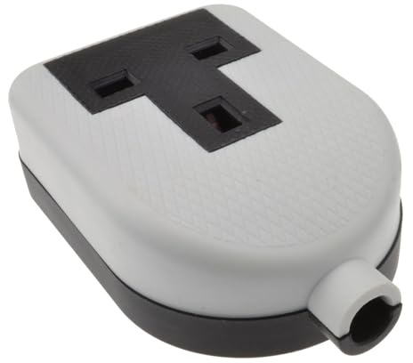 UK Mains Power Rewireable Socket for Extension Cable Single Gang White 13A