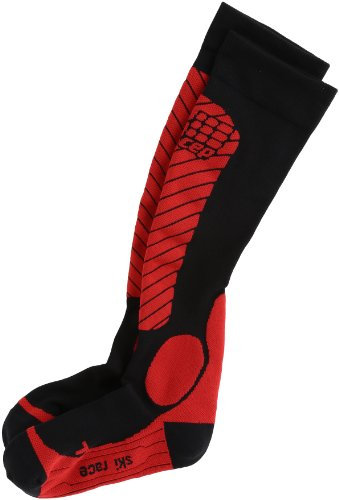 CEP Kompressionssocken Skistrümpfe race skiing socks, Black/Red, Gr. II | 35-37