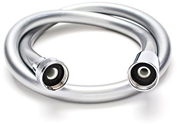 Brauseschlauch SilverLine 1/2 Zoll chrom mit Verdrehschutz, Länge: 125 cm - MADE IN GERMANY - verschiedene Längen (50 - 200 cm) - entspricht KTW & DVGW W 270 Anforderungen