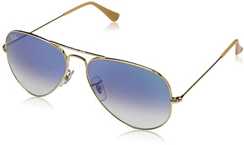 Ray Ban Unisex RB 3025 blau - Blue gradient Mineralglas Sonnenbrille lenses 58 mm