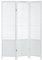 3 pan Pliant partition de diviseur de Chambre Bois paravent écran confidentialité Blanc