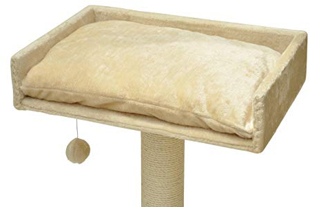 nanook Liegeplatz Top für Katzen-Kratzbaum mit Kissen groß XXL 60x40 cm - beige