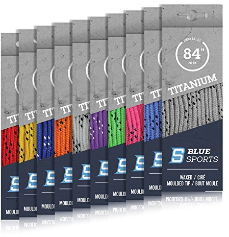 Blue Sports Schnürsenkel gewachst laces Eishockey Hockey (royal, 304cm / 120)