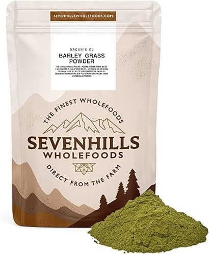 Sevenhills Wholefoods Organic European Barley Grass Powder 1kg, European (EU) | Cultivated in Europe | High in Vitamin C and Iron