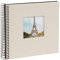 goldbuch 12723 Spiralalbum mit Bildausschnitt, Bella Vista, Foto Album 20 x 20 cm, Fotoalbum mit 40 schwarze Seiten, Erinnerungsalbum aus Leinen, Fotobuch Sandgrau
