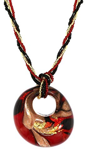 Venetiaurum - Collier Femme Avec Pendentif En Verre Original de Murano Et Argent 925 - Linea Italia Gioielli - Bijoux Certifié Made In Italy