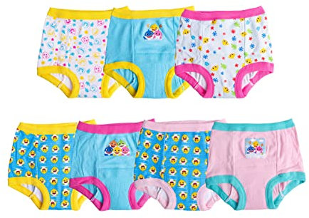 Baby Shark Girls 7pk Potty Training Pant Underwear, 3 Years