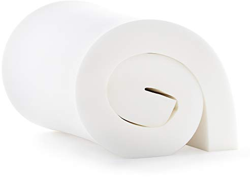 Linenspa LS4247225UF High Density Upholstery Foam Squares-Replacement Cushion for Sofa or Chairs-Multiple Sizes Polsterschaum, Schaumstoff, Weiss/opulenter Garten, 4 x 24 x 72 | 32 ILD | Firm