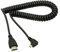 CERRXIAN Câble HDMI mâle vers micro HDMI coudé à gauche,adaptateur convertisseur HDMI mâle vers HDMI mâle plaqué or,câble spiralé, prise en charge 2K 4K (30 Hz),retour audio (micro HDMI angle gauche)