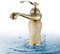 Mitigeur monocommande de lavabo, robinet de colonne froide et chaude, jade, surface dorée, filtre à bulles, design individuel, décoration de salle de bain