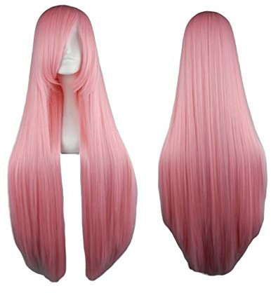 Perücke, 75 cm lang, glattes Haar, Anime-Perücke, für Cosplay