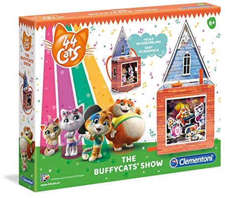 Clementoni - 18574-44 Gatti - Il Garage dei Gattini - Made in Italy - Playset Carta e Cartone con Personaggi 44 Gatti - Gioco Creativo per Bambini dai 5 Anni, Multicolore