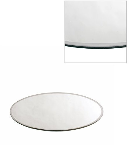 Decor Essentials Round/Square Mirror Plates 5 Size Wedding Table Centerpiece (20 cm Round)