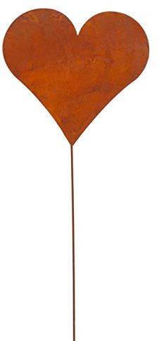 Cepewa Gartenstecker Herz im Rost Design, 80cm
