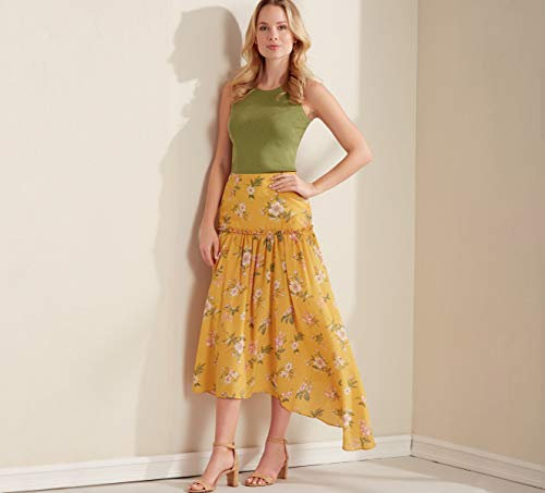 New Look UN6676A Sewing Pattern Misses Skirts Schnittmuster N6676 Damenröcke, weiß, A (8-10-12-14-16-18-20)